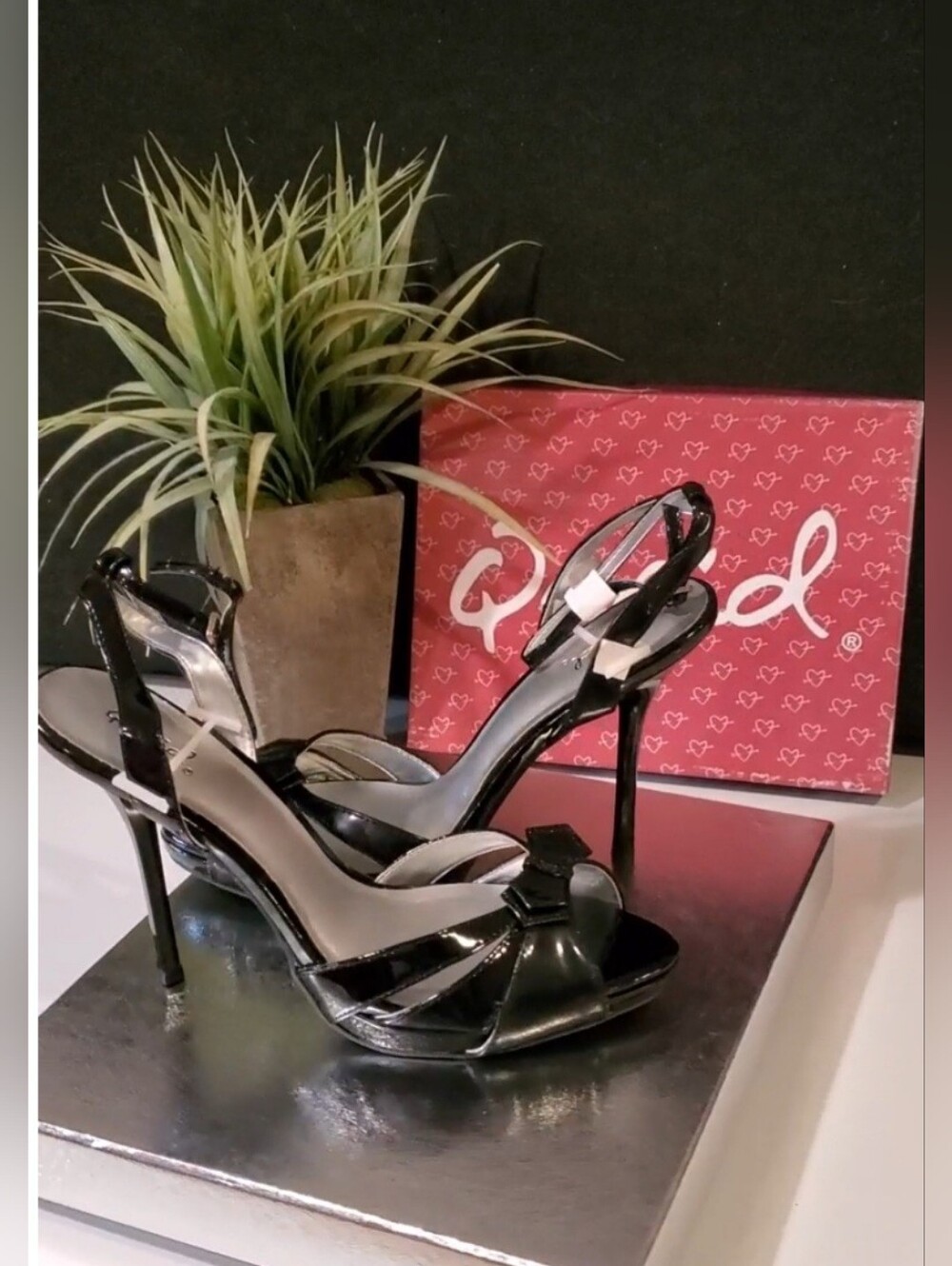 Qupid AFFAIR-08 Black High Heel Shoes
